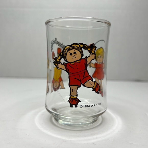 Vintage 1984 Cabbage Patch Kids Dolls 3.5” Drinking Juice Glass Collectible - Picture 2 of 6